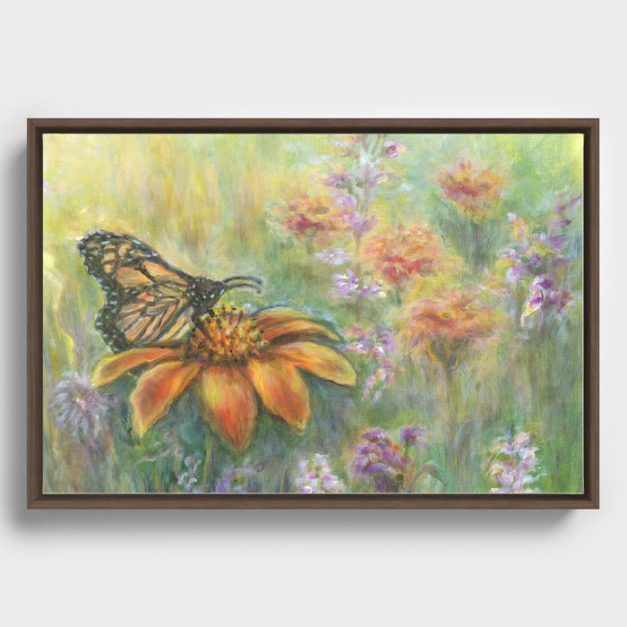 Butterfly Landing by Marianne Fadden Framed Canvas