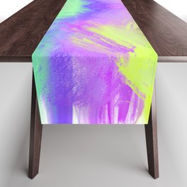 Purple Mountain Dream Abstract Design Table Runner