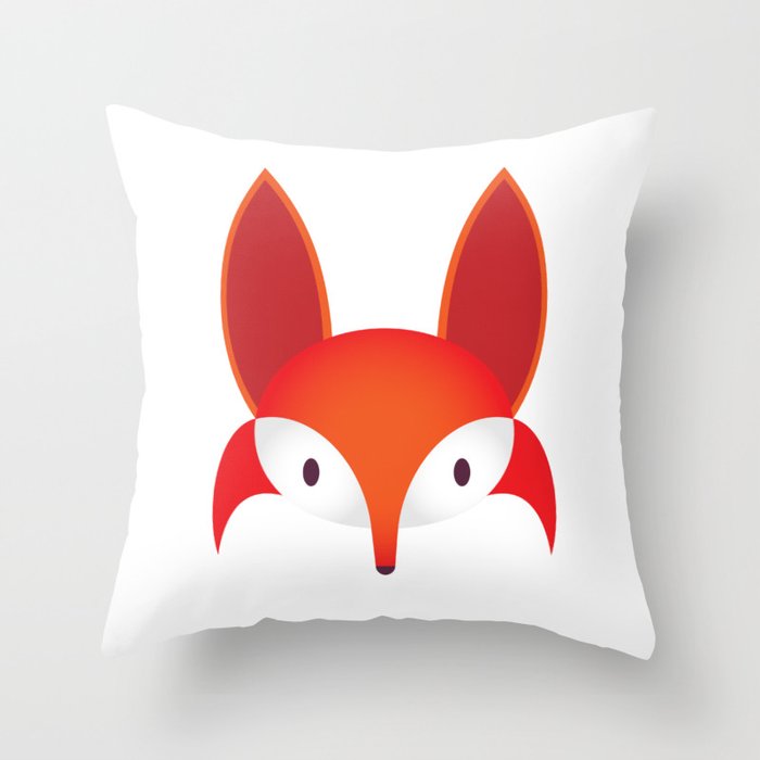 The Red Fox Throw Pillow