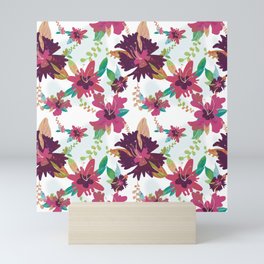 Flower pattern Mini Art Print