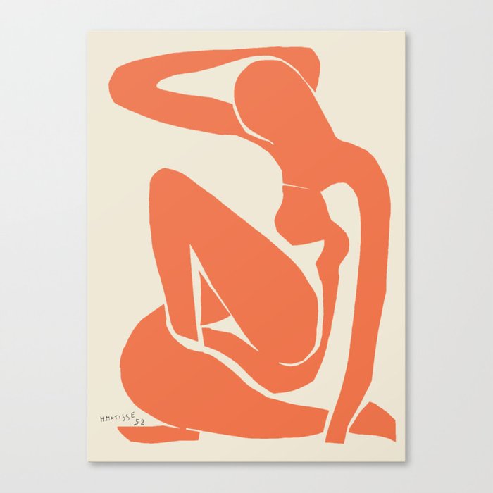 Orange Nude By Henri Matisse HD High Resolution Version Canvas Print