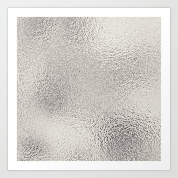 Simply Metallic In Silver Art Print By Followmeinstead Society6