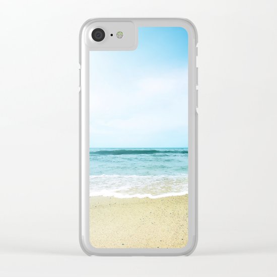 Paradise Ocean waves Clear iPhone Case