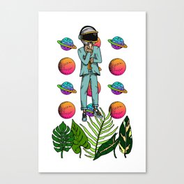 Houseplant Spaceman Canvas Print
