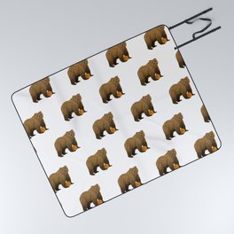 Bear Basketball Picnic Blanket