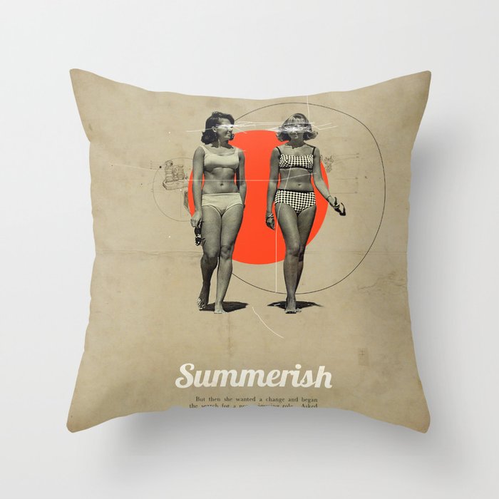 Summerish Throw Pillow