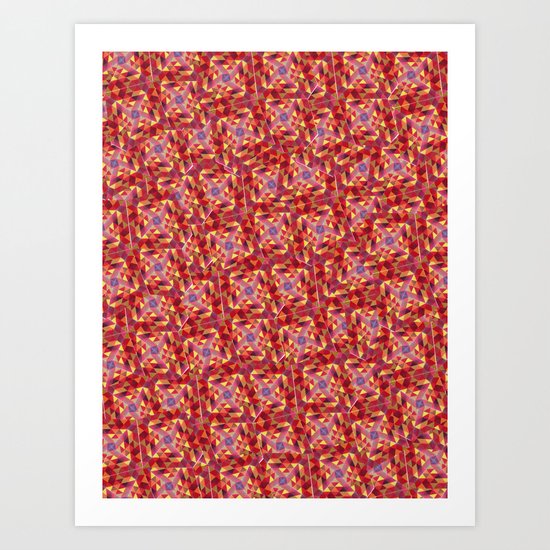 Red Orange Eyes Art Print