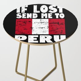 Peru Flag Saying Side Table