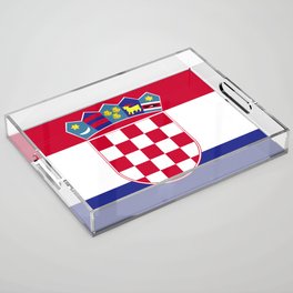 Croatia flag emblem Acrylic Tray