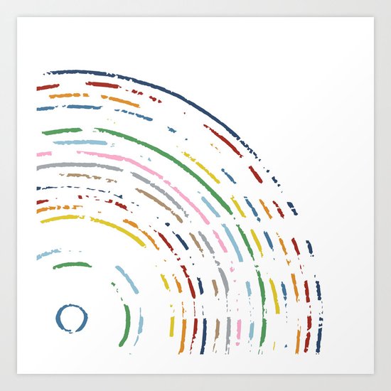 Rainbow Part Disc Art Print