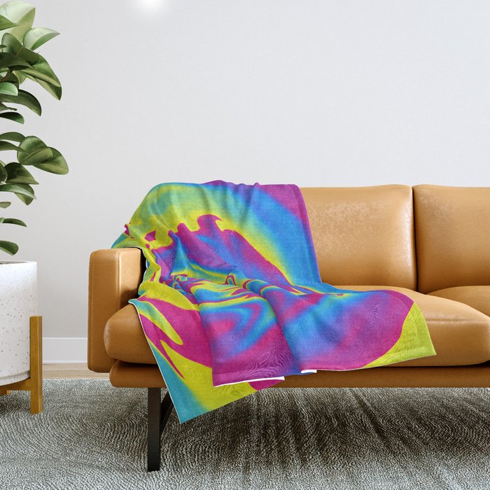 Multicolored swirl Throw Blanket