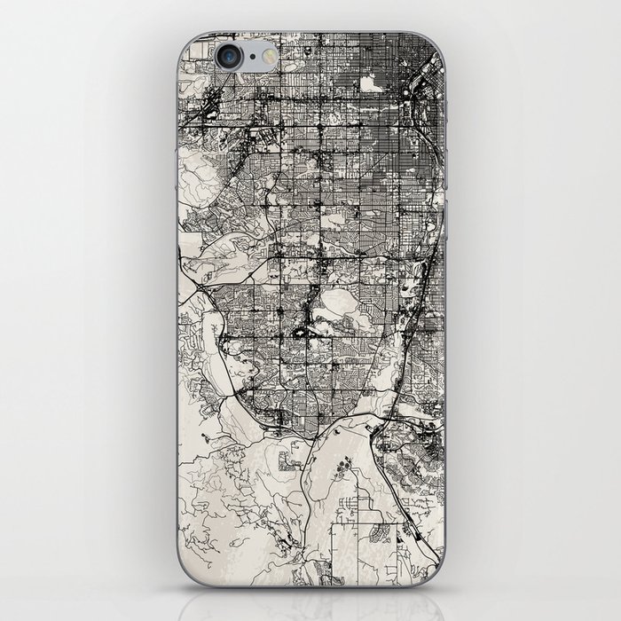 Lakewood, USA - City Map Drawing iPhone Skin