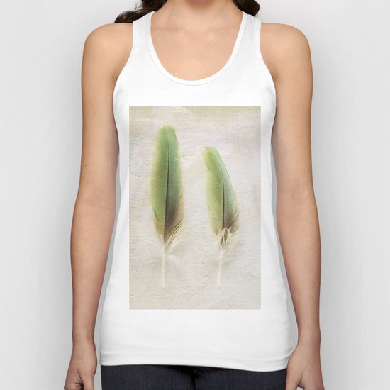 Green Feathers Unisex Tank Top