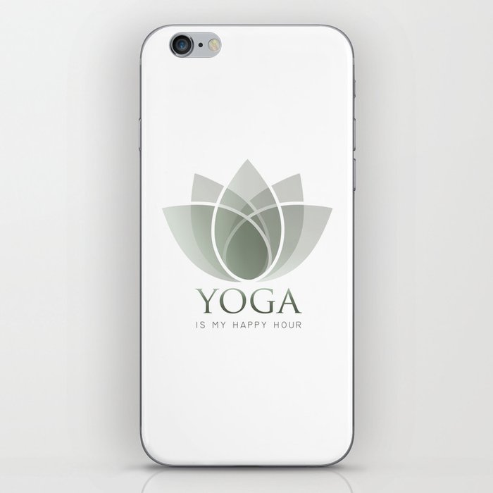 Oriental Lotus Yoga short quotes iPhone Skin