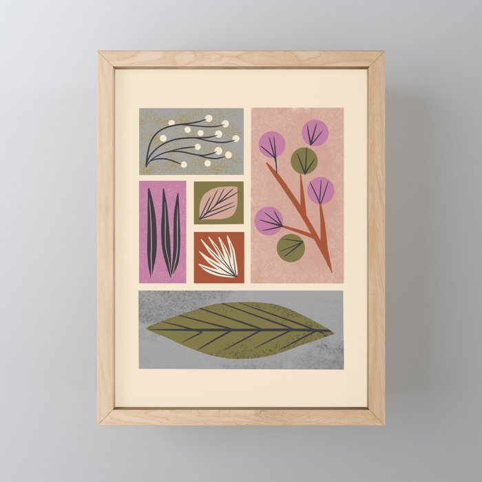 Plant Curio Box Framed Mini Art Print