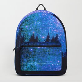 Comet Backpack | Pinetrees, Digital, Treeline, Starrynight, Space, Sky, Digital Manipulation, Comet, Photo, Stars 