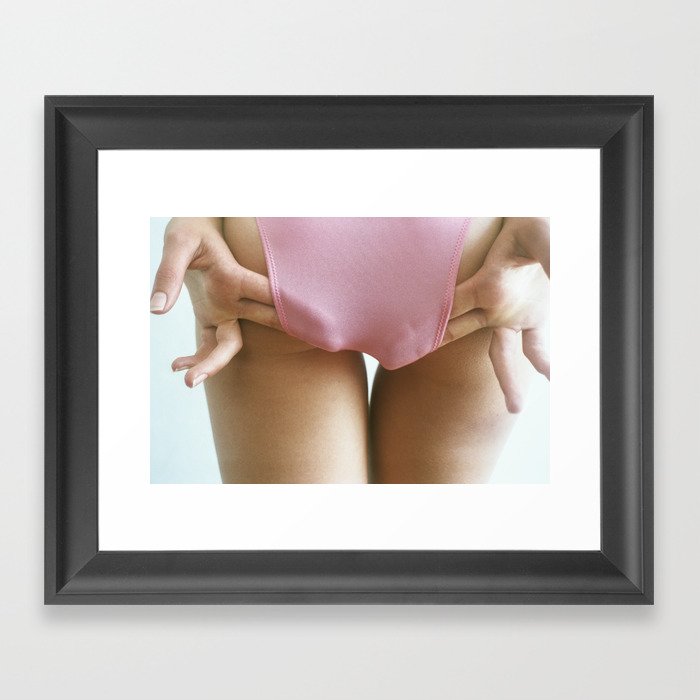 Pull up Pink Panty Framed Art Print by marcusnitschke