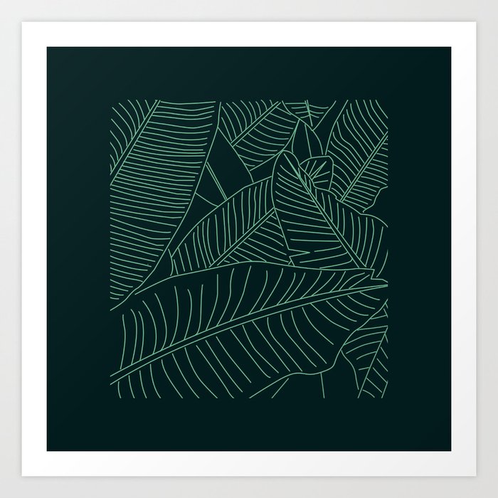 Jungle leaves Art Print