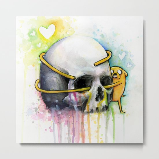 Jake and Skull Metal Print