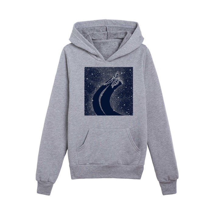 Starry Turtle And Diver Kids Pullover Hoodie