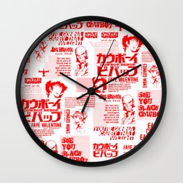 220 Bebop Paper Wall Clock | Classicanime, Texture, Edwardwang, Textureanime, Graphicdesign, Anime, Spikespiegel, Vintageanime, Jetblack, Animefanart 
