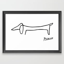 Pablo Picasso Dog (Lump) Artwork Shirt, Sketch Reproduction Framed Art Print