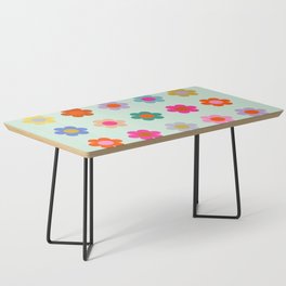 Colorful Flowers Vintage Floral Coffee Table