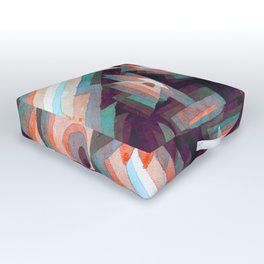 Remix Crystal gradation Painting  by Paul Klee Bauhaus  Outdoor Floor Cushion