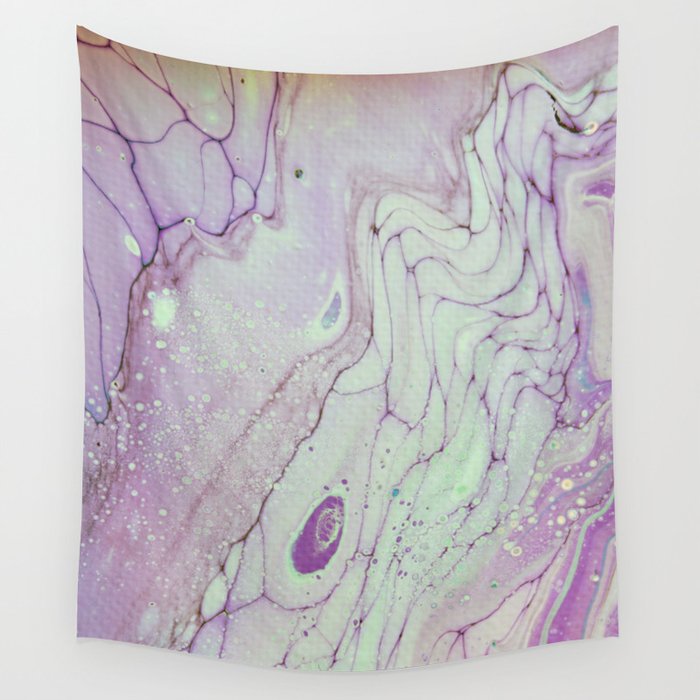 Fluid Art Acrylic Painting Pour 26 Purple Turquoise Blended