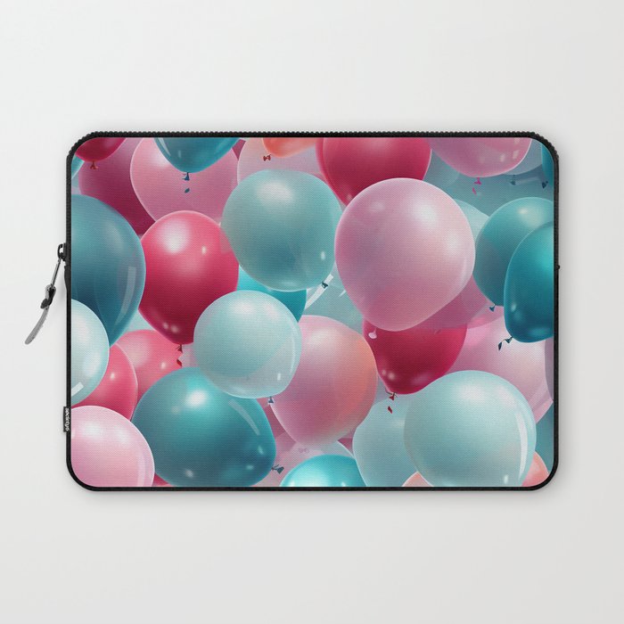 Pink blue balloons #9 Laptop Sleeve