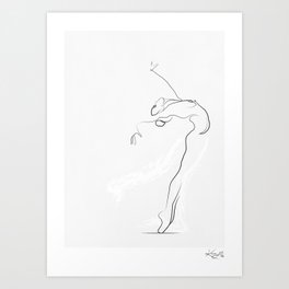 'FLIGHT', Dancer Line Drawing Art Print