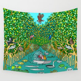 Florida Everglades Mangrove Tour Wall Tapestry
