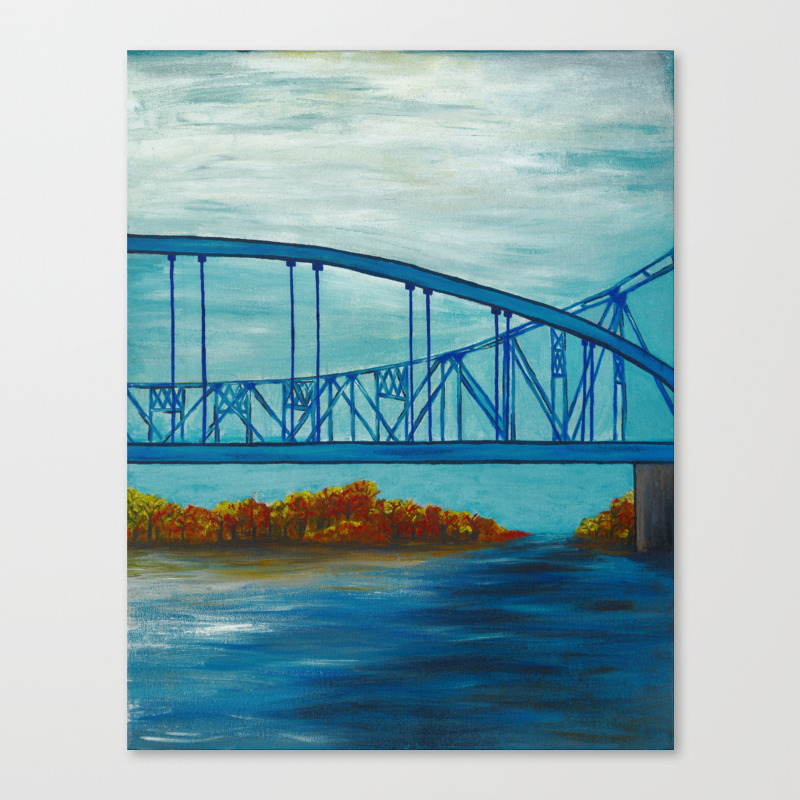 Fall Cass Street Bridge 3 Of 4 Canvas Print By Artbyellaine Society6