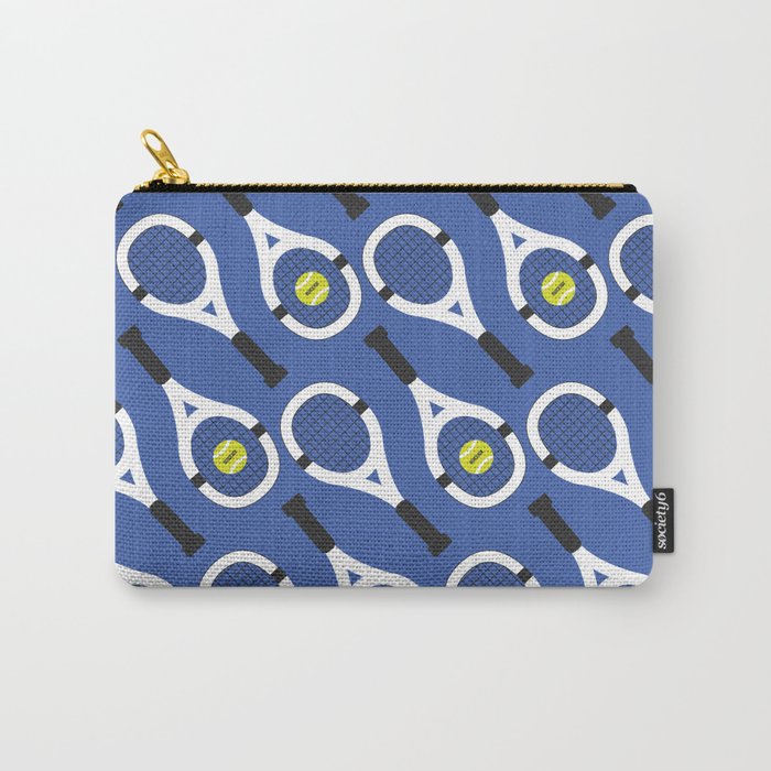 Tennis Pattern (Blue/White) Carry-All Pouch