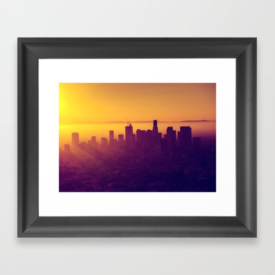 Los Angeles at Sunset Framed Art Print