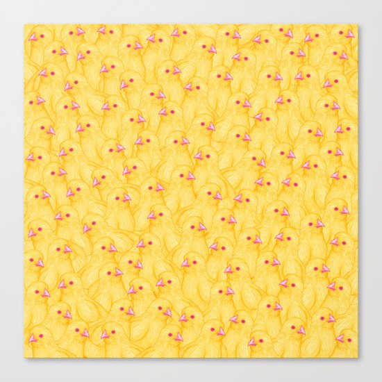The Yellow Baby Chicks Club Canvas Print