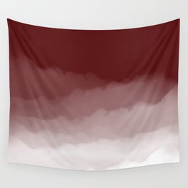 Maroon Watercolor Ombre (maroon/white) Wall Tapestry