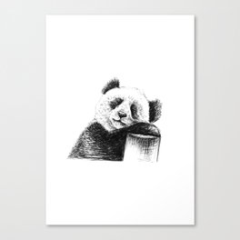 Sleepy Panda Canvas Print