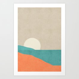 Simple Sun Horizon Art Print