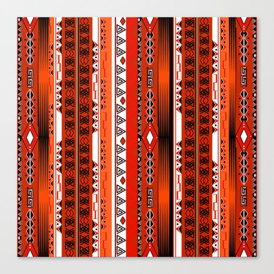 Ethnic stripes. Tribal pattern Indians. Canvas Print
