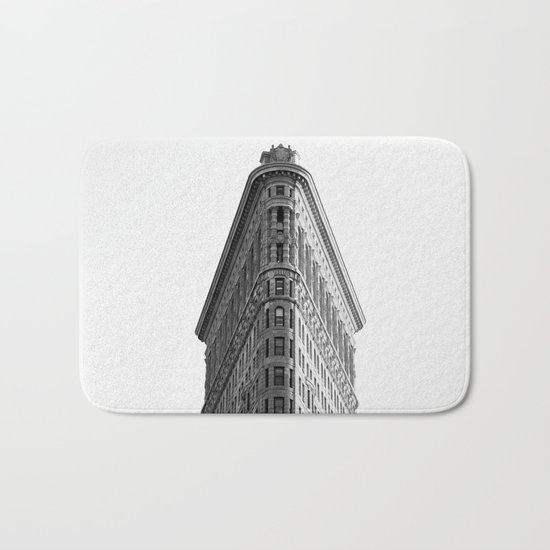 Flatiron Black and White NYC Bath Mat