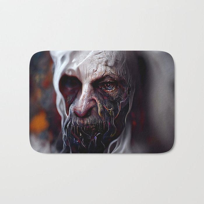 Scary ghost face #1 | AI fantasy art Bath Mat