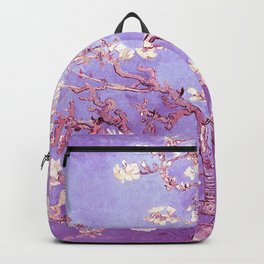 Van Gogh Almond Blossoms Orchid Purple Backpack | Vangoghseries, Sophisticated, Nature, Landscape, Romantic, Flowers, Pattern, Elegant, Purevintagelove, Vincentvangogh 