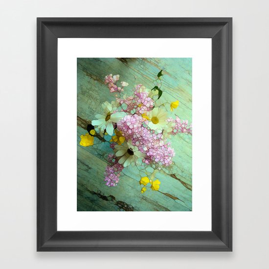 country flowers Framed Art Print