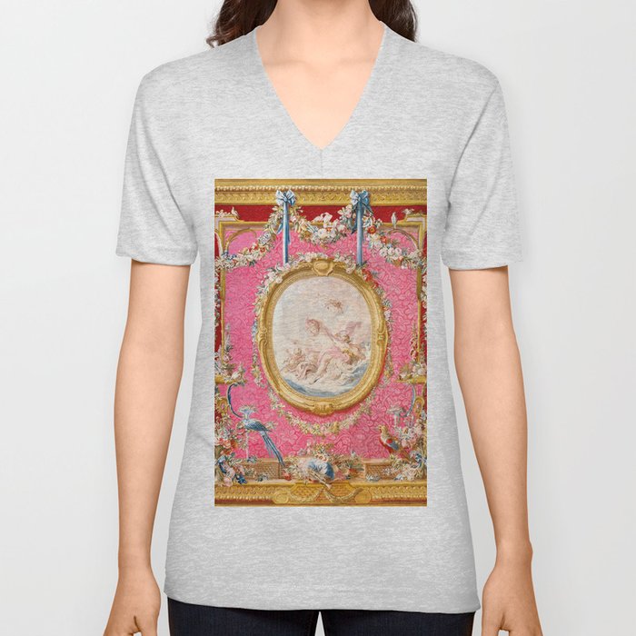 Venus Emerging from the Waters Tapestry François Boucher V Neck T Shirt