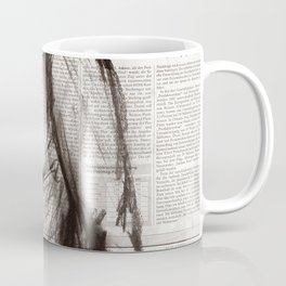 Rain Shower (Regenschauer) Charcoal Newspaper Figure Drawing Coffee Mug