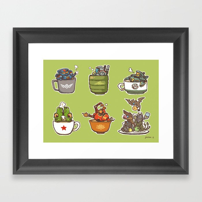 Jaegers in a cup Framed Art Print