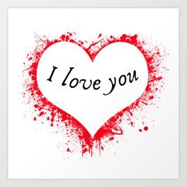 I love you Valentine's Day Mug Art Print