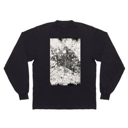 Léon, France. Vintage City Map. Retro Aesthetic Long Sleeve T-shirt