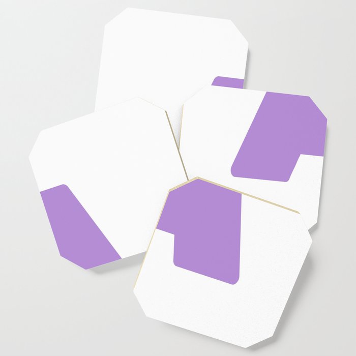 A (Lavender & White Letter) Coaster